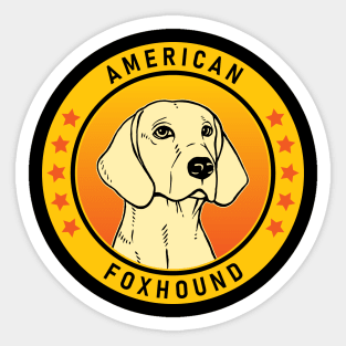 American Foxhound Dog Portrait Sticker